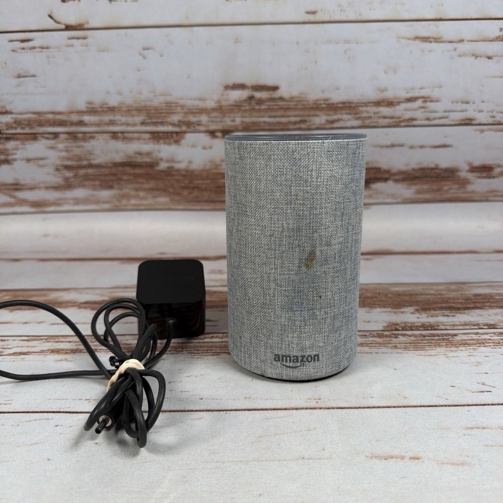 Amazon Echo 2nd Gen Smart Speaker Heather Gray Fabric Alexa XC56PY Tested